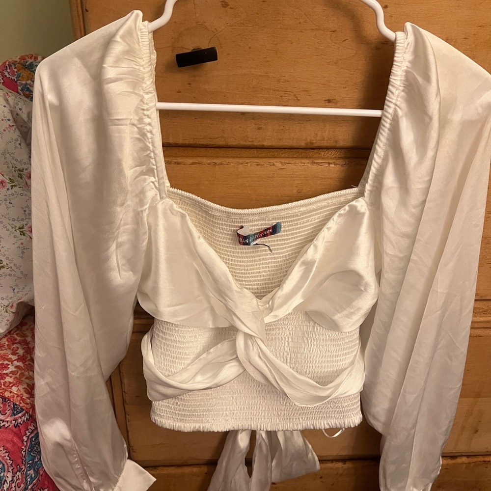 Urban Outfitters Satin White Top